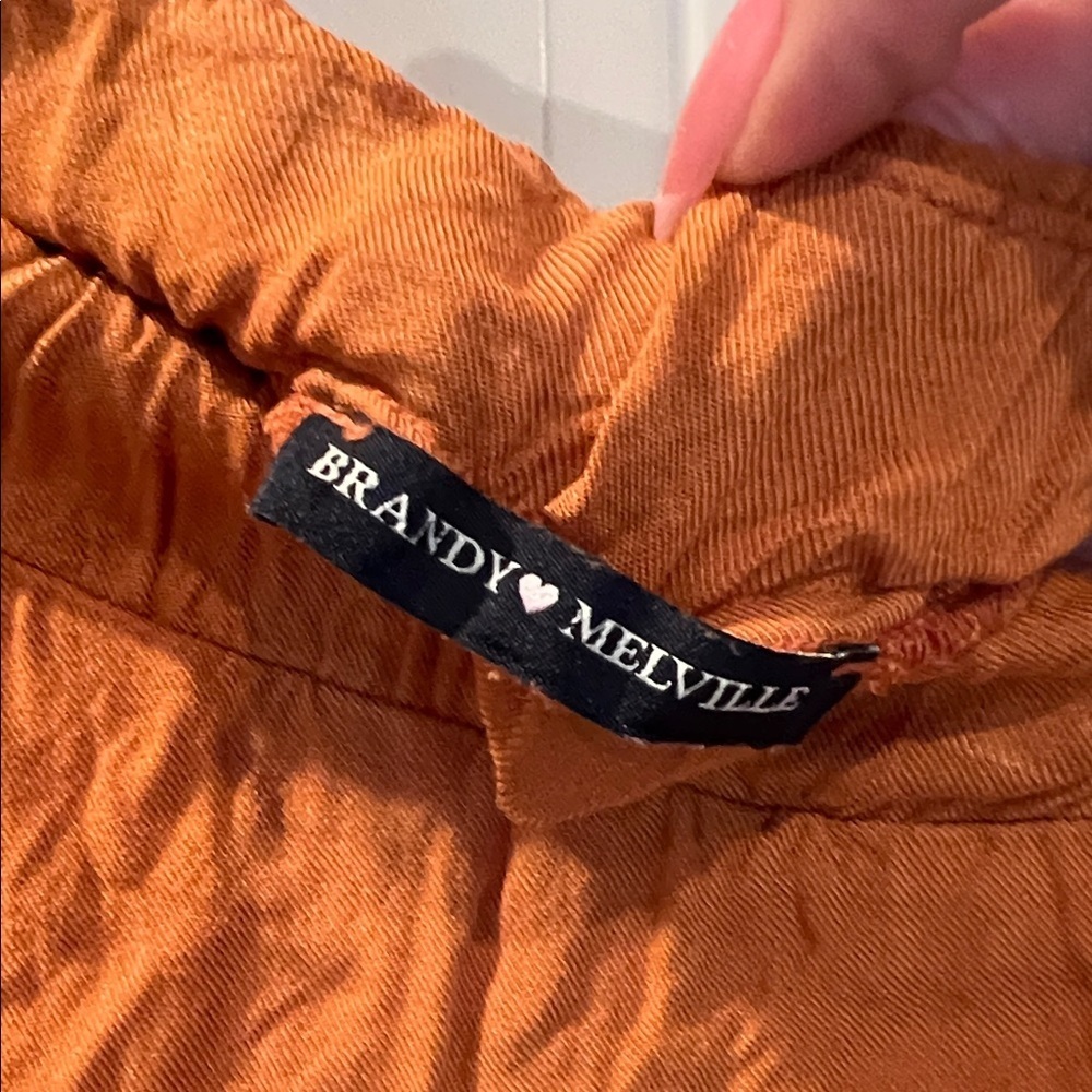 Brandy Melville A-Line Skirt in Vibrant Orange - Picture 2 of 4